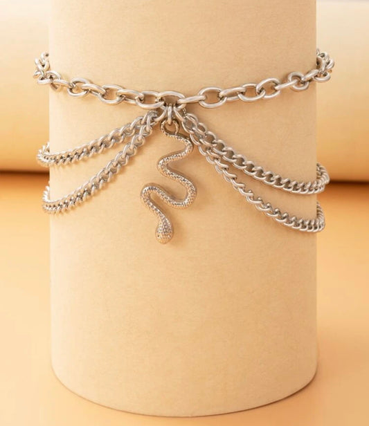 Snake anklet (silver 2)