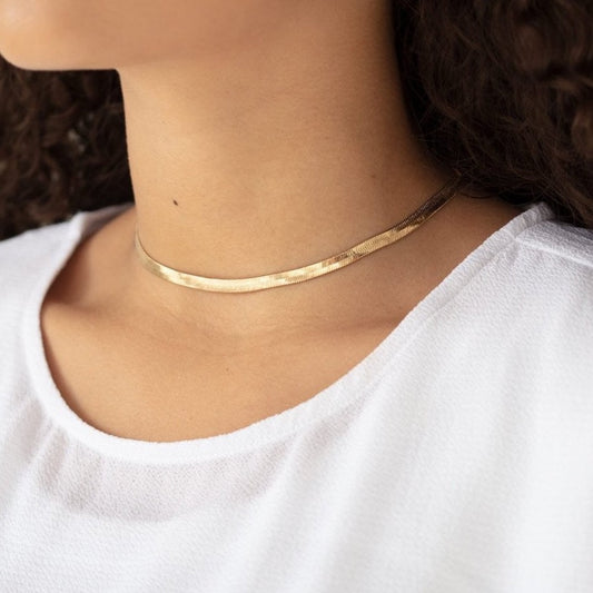 Serpentine Sheen (gold/choker)