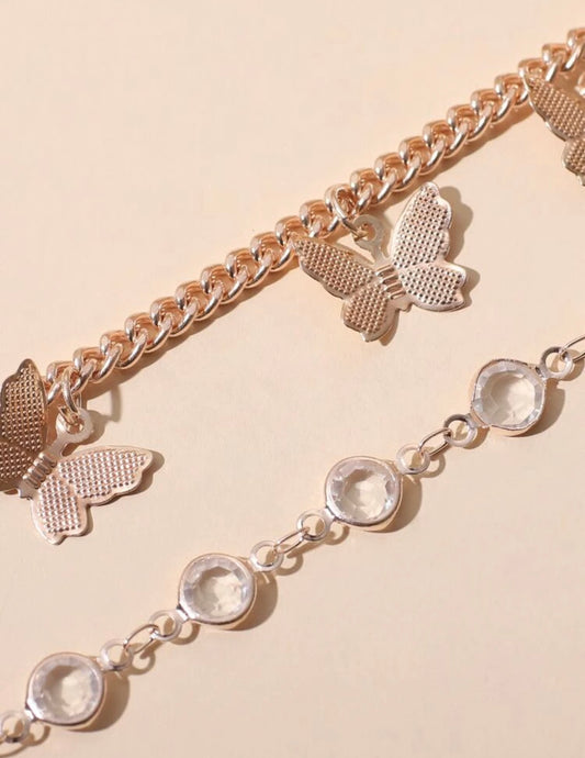 Butterflies & Gemz (rose gold)