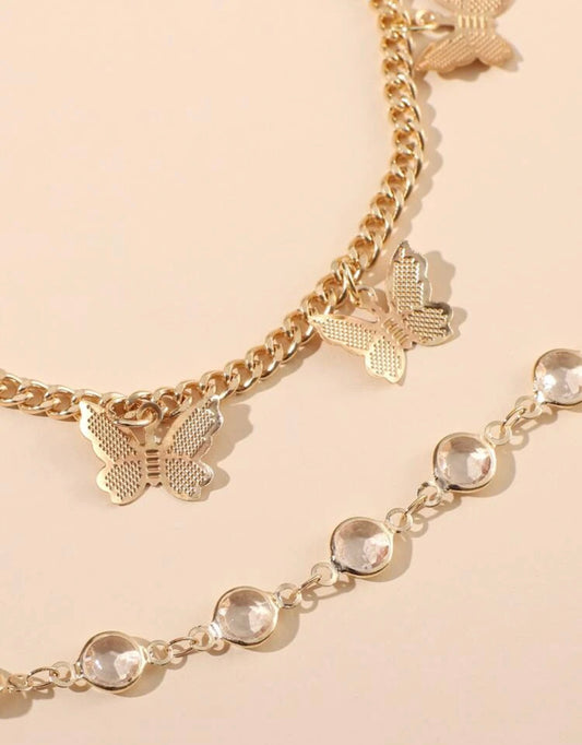 Butterflies & Gemz (gold)