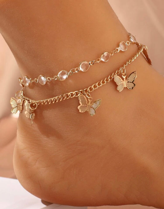 Butterflies & Gemz (gold)